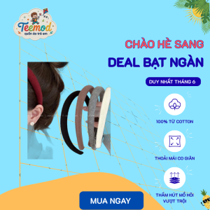 Bờm Cài Tóc Bé Gái Cotton Mềm Mại – Phụ Kiện Xinh Xắn Cho Bé Yêu